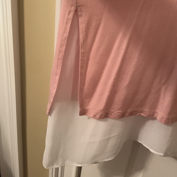 EUC Worthington light pink w/sheer flowy white lining stretchy tank top sz3x - Picture 5 of 11